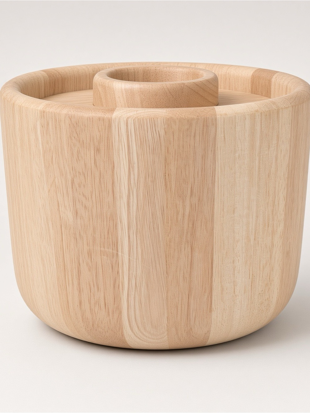 Dansk Wood Ice Bucket Lid Black Liner - Thailand